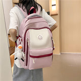 Cifeeo-back to school gifts Cute Water Drop Women Backpack Female Contrast Color Multiple Pockets Travel Bag Teenage Girl Big Schoolbag Lady Laptop Backpack