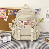Cifeeo-back to school gifts 2025 New  Fashion Women Backpack For Teenager Kawaii Girl Female School Bag Nylon Black Cute Students Bookbag Colourful Blue