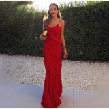 Cifeeo-Women Elegant Deep V Neck Maxi Dress Sexy Ruffles Backless Party Club Dresses 2025 Fashion Ladies Beach Split Sundress Vestidos