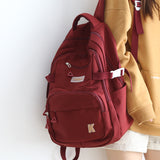 Cifeeo-back to school gifts Waterproof Nylon Backpack New Large Capacity Multiple Pockets Men and Women Insert Buckle Travel Bag Unisex Schoolbag