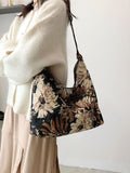 CIFEEO - Large Floral Pattern Shoulder Bag  - Women Shoulder Bags