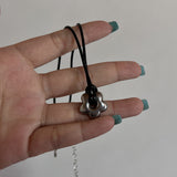 Cifeeo-Vintage Jewelry Y2K Style New Korean Fashion Hollow Titanium Steel Star Pentagram Pendant Necklace for Women Men Black Rope Chain Choker Y2k Party Jewelry