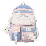 Cifeeo-back to school gifts 2025 Kawaii Cotton Bookbag for Teenager Backpack Women Fashion Travel Mochila Girls Cute Schoolbag Leisure Student Rucksack