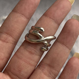 Cifeeo-Vintage Jewelry Y2K Style Y2K Crystal Rings Kpop Heart Adjustable Ring Irregular Geometry Punk Vintage Rings For Women Girls New Fashion Jewelry