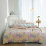 Cifeeo-2025 Spring Bedding Set Butterfly Ins Duvet Cover Set No Filler Pillowcase Flat Sheet Korean Style Single Queen Size Girls Boys Home Hotel Bedding Set