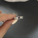 Cifeeo-Vintage Jewelry Y2K Style Korea Colorful Stone Oil Drip Rhinestone Trendy Geometry Rings For Women Heart Star Girls Y2k Jewelry Gifts