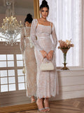 Cifeeo-Maxi Women Clothing Dresses 2025 Lace Up White Wedding Events Dress Elegant Lace Detachable Cape Party prom Dresses
