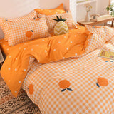 Cifeeo-2025 Spring Bedding Set Christmas Bedding Set Flat Sheet Duvet Cover Pillowcase Combination Green Tree Flower Home Textile Bed Linen Fashion