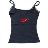 Cifeeo-Vintage vintage Streetwear Aesthetic Harajuku Women Sleeveless Halter Camisole Trendy Hip Hop Rock Y2K Geometric Graphic Print Slim tops
