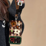 Cifeeo-gifts Kawaii Bear Flip Mirror Stand Phone Case
