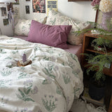 Cifeeo-ins 100% Cotton Bedding Set French Princess Style Duvet Cover Bedclothes Bedspread Pillowcases Flat Sheets Soft Comforter Sets