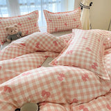 Cifeeo-2025 Spring Bedding Set Cute Dog Bedding Set New Arrival Blue Twin Queen Duvet Cover Flat Sheet Pillowcase No Filler Girl Boys Hotel Home Bed Linens