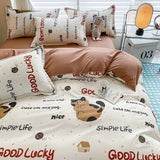 Cifeeo-2025 Spring Bedding Set Cute Bear Bedding Set No Filler Full Queen Size Duvet Cover Flat Sheet Pillowcase Kids Adults Fashion Soft Comforter Cover