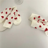 Cifeeo-3 Pairs Funny Sock Women Loving Red Heart Pattern Cotton Men Women Crew Street Tide Crew Socks Gift Cute Socks Novelty Funky