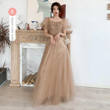 Cifeeo-nye outfits Bridesmaid Dress for Women Wedding Party Gown Solid Appliques Long Skirt Elegant Ladies Banquet Women's Prom Dresses Vestidos-back to school dress 2025