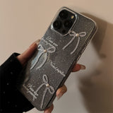 Cifeeo-gifts Pearl Bow Transparent Phone Case