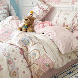 Cifeeo-2025 Spring Bedding Set Flowers Rabbit Bedding Set Ins No Filler Single Queen Size Duvet Cover Flat Sheet Pillowcase Girls Boys New Comforter Duvet