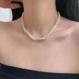 Cifeeo-Vintage Jewelry Y2K Style Kpop Vintage Love Heart Pendant Choker Necklace For Women Zircon Pearl Chain Party Aesthetic Jewelry Christmas Gift Hot Sale