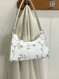 CIFEEO - Floral Embroidered Baguette Bag  - Women Shoulder Bags