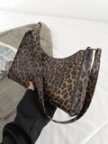 CIFEEO - Leopard Pattern Baguette Bag  - Women Shoulder Bags