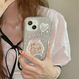 Cifeeo-gifts Cute Glitter Rabbit Doll Phone Case