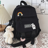 Cifeeo-back to school gifts Multi-purpose Trendy Small Backpack Women Ins Tooling Cute School Bag for Teenage Girls Korean Japanese Harajuku Women's Bookbag