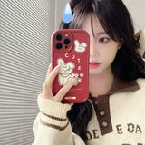 Cifeeo-gifts Cartoon Red Rabbit Phone Case
