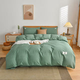 Cifeeo-100% Cotton Bedding Quilt Cover Set with Pillowcase Japan Style Grid  housse de couette 220x240 Duvet Cover set King Size