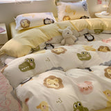 Cifeeo-2025 Spring Bedding Set Cute Dog Duvet Cover Set Soft Kids Adult Twin Queen Size Girls Boys Flat Sheet Pillowcase Bedspread New No Filler Bedding Set