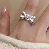Cifeeo-Vintage Jewelry Y2K Style Punk Silver Color Copper Stars Open Rings for Men Fashion Jewelry Gift Hip Hop Vintage Ring