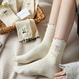 Cifeeo-Bow Socks Feminina Ruffles Autumn Womans Ankle Socks Korean Style Kawaii Harajuku Cute Stockings Thin Japanese Tights 2024 New