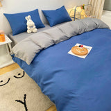 Cifeeo-2025 Spring Bedding Set Solid Bedding Set Nordic Style Flat Sheet Duvet Cover Pillowcase Ins Single Double Full Size Bed Linen Boys Girls Home Textile