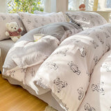 Cifeeo-2025 Spring Bedding Set Romantic Floral Duvet Cover Set Ins Style with Flat Sheet Pillowcase No Filler Single Queen Size Home Decor Bed Linens