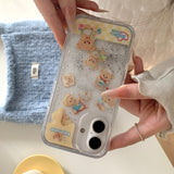 Cifeeo-gifts Cute Quicksand Slide Butter Bear Phone Case