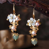 CIFEEO- Ethnic Gold Plated Long Eardrop Earrings OP1024