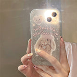 Cifeeo-gifts Cute Glitter Rabbit Doll Phone Case