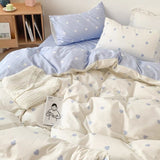 Cifeeo-2025 Spring Bedding Set Fashion Bedding Set Hot Checkerboard Boys Girls Single Double Queen Size Flat Sheet Quilt Duvet Cover Pillowcase Bed Linens