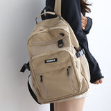 Cifeeo-back to school gifts Simple Cute Women Large Capacity Backpack Korean High Quality Schoolbag for Teenage Girls Harajuku Lady 15.6 Inch Laptop Daypack