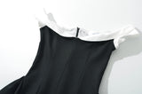 Cifeeo-Pure Desire Wind Collision Color Ruffled One Neck Strapless Dress Niche Formal  Women's Dress 2025