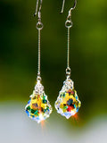 CIFEEO- Casual Ombre Irregular Austrian Crystal Earrings Daily Holiday Dress Jewelry QAG23