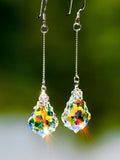CIFEEO- Casual Ombre Irregular Austrian Crystal Earrings Daily Holiday Dress Jewelry QAG23
