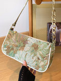 CIFEEO - Painting Chain Shoulder Baguette Bag  - Women Shoulder Bags