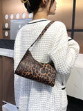 CIFEEO - Leopard Pattern Baguette Bag  - Women Shoulder Bags