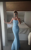 Cifeeo-Summer Wedding Guest Dresses Women Long Maxi Bodycon Evening Dresses Elegant Spaghetti Strap Black Ceremony Dress