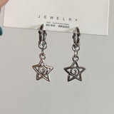 Cifeeo-Vintage Jewelry Y2K Style Korean Fashion Cute Star Swirl Earrings Gothic Charms Rivet Earrings for Women Punk Grunge Jewelry Vintage Accessories Cool