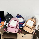 Cifeeo-back to school gifts Cute Water Drop Women Backpack Female Contrast Color Multiple Pockets Travel Bag Teenage Girl Big Schoolbag Lady Laptop Backpack