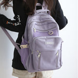 Cifeeo-back to school gifts Simple Cute Women Large Capacity Backpack Korean High Quality Schoolbag for Teenage Girls Harajuku Lady 15.6 Inch Laptop Daypack