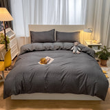 Cifeeo-Grid Series Bedding Comforter Cover Set with Pillowcase bed sheet Single Full Bed Linen Orange Duvet Cover Queen/King Double