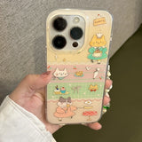 Cifeeo-gifts Fresh Lace Cute Fried Egg Cat Phone Case