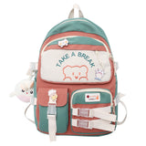 Cifeeo-back to school gifts 2025 Kawaii Cotton Bookbag for Teenager Backpack Women Fashion Travel Mochila Girls Cute Schoolbag Leisure Student Rucksack